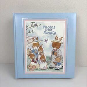 NEW Gibson Vintage Photos Of The Family Bunny Blue Hardcover Photo Album 18 Pfs
